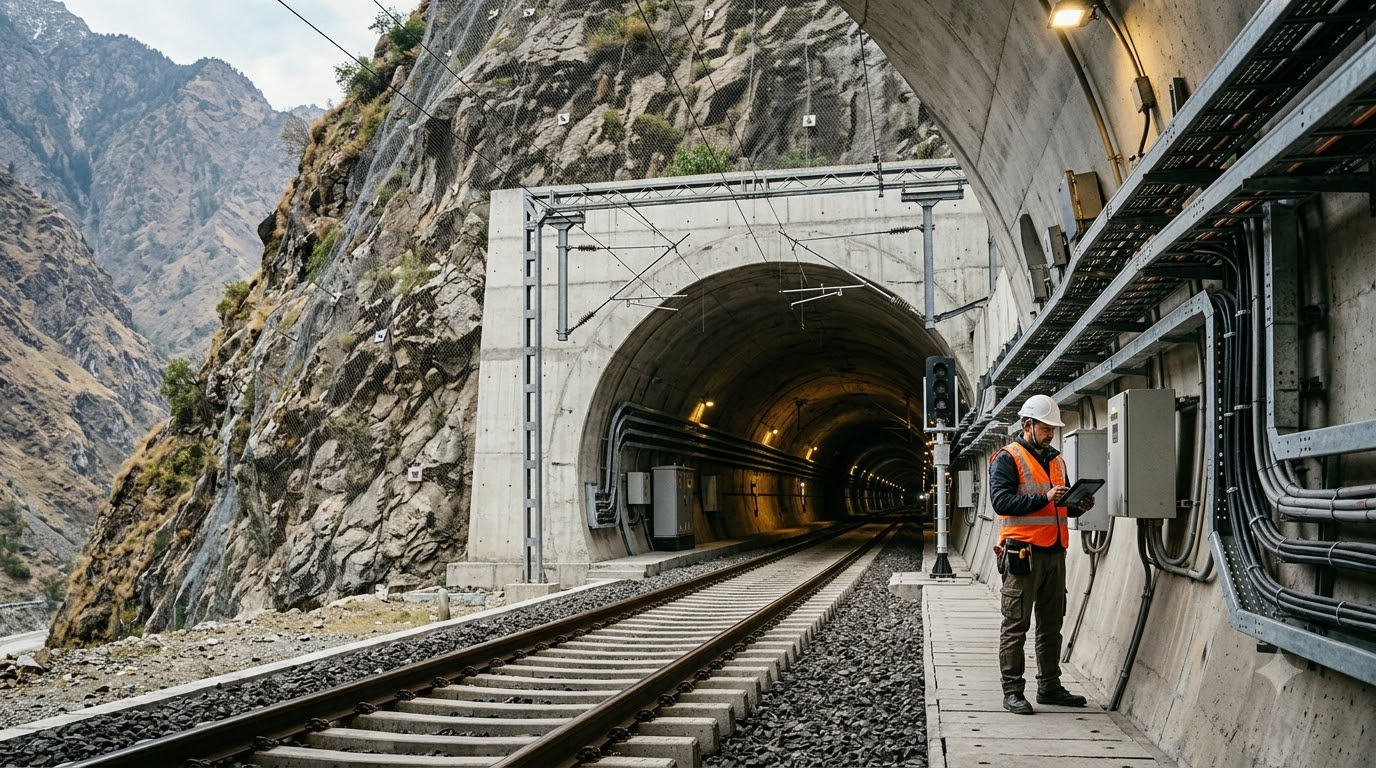 IRCON Secures ₹96.25 Crore Contract to Strengthen Tunnel Communication on Katra–Banihal Rail Route